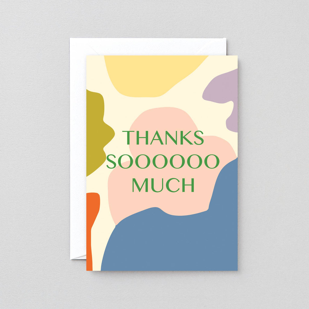 Wrap - 'Thanks Sooooo Much' Greetings Card - shoparo