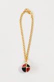 Checkered Sphere Bracelet - Red + Black