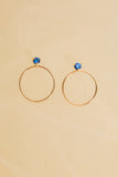 Circle Stone Earrings - Medium - shoparo