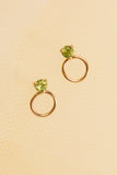 Circle Stone Earrings - Small - shoparo