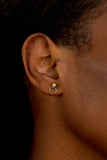 Circle Stone Earrings - Small - shoparo