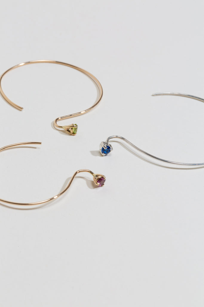 Threader Hoop Earrings - Medium - shoparo