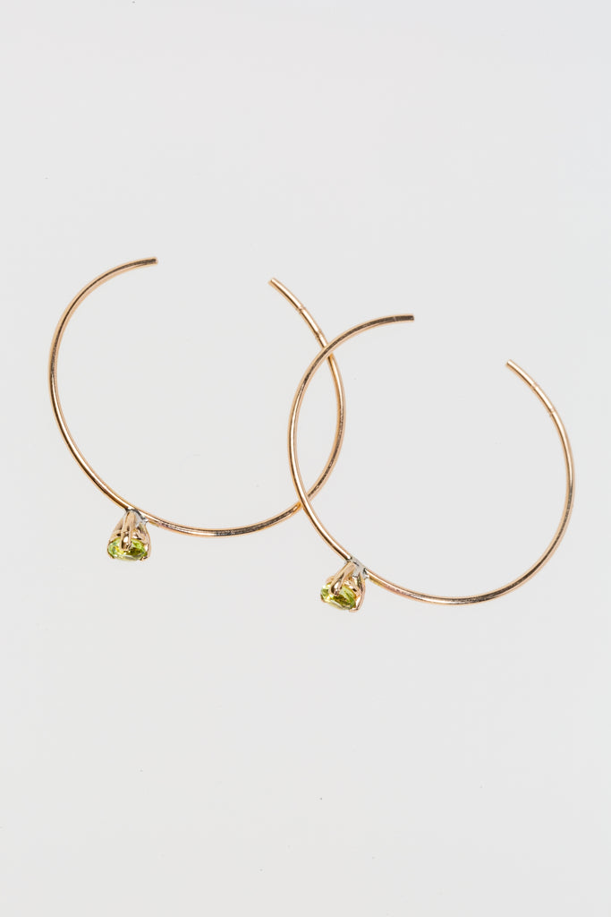 Hoops Earrings with Stone - shoparo