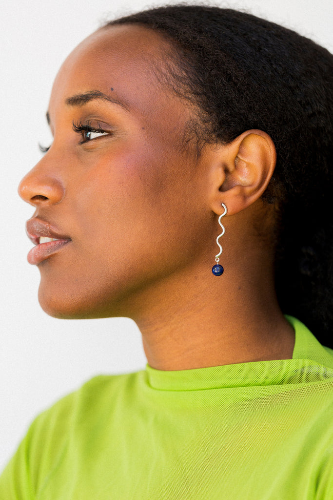 Verner Earrings - Lapis - shoparo