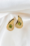 Wave Earrings in Peridot - shoparo