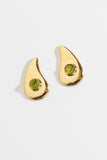 Wave Earrings in Peridot - shoparo