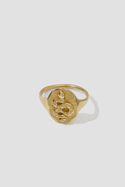 Serpiente Mini Signet Ring - shoparo