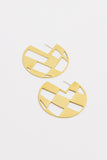 Checkered Hoop Earrings