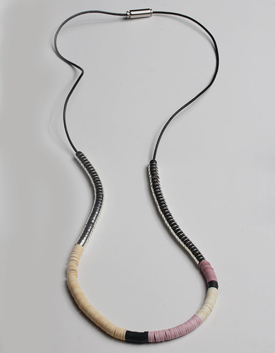 Julie Thevnot Silver Chunky Isiand Necklace - shoparo