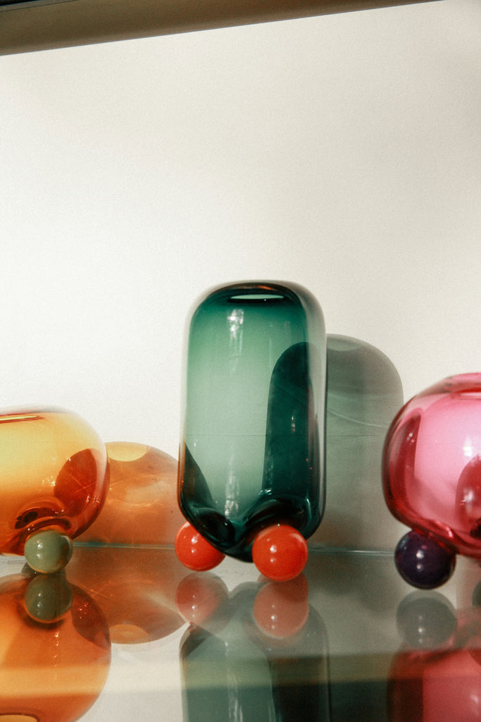 Glass Cylinder Tripod Vase - shoparo