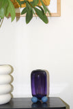 Glass Cylinder Tripod Vase - Purple/Turq