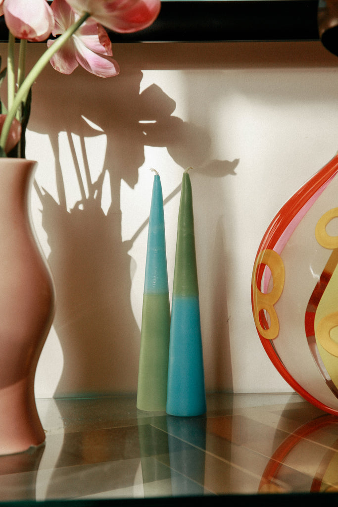 Kiwi Candle - Blue & Green - shoparo