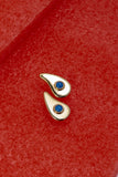 Wave Earrings in Blue Onyx