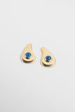 Wave Earrings in Blue Onyx
