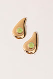 Wave Earrings in Peridot - shoparo