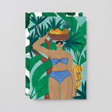 Wrap - 'Fruit Basket Lady' Art Card - shoparo