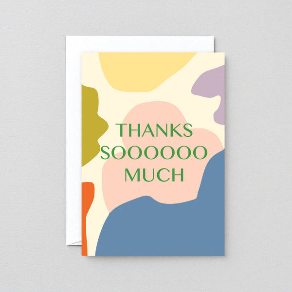 Wrap - 'Thanks Sooooo Much' Greetings Card - shoparo
