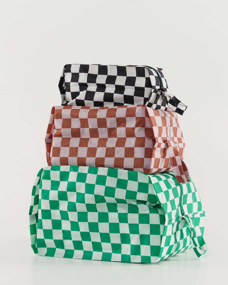 BAGGU Checkerboard 3D Zip Set | shoparo
