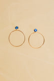 Circle Stone Earrings - Small - shoparo