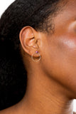 Circle Stone Earrings - Medium - shoparo