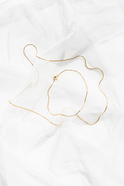 Rat Tail Chain Necklace - Gold - shoparo