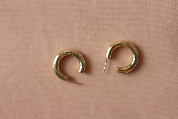 Laura Lombardi Medium Hoop Earrings - shoparo