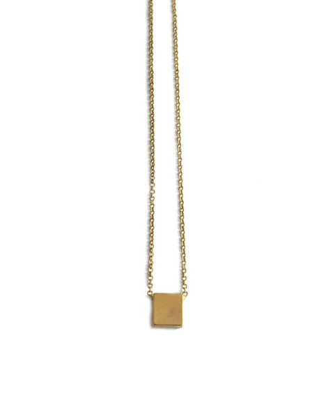 Laura Lombardi Small Square Necklace - shoparo