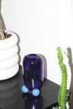 Glass Cylinder Tripod Vase - Purple/Turq