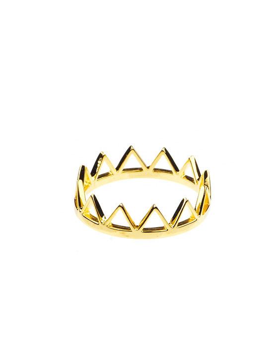 Brass Trikona Ring - shoparo