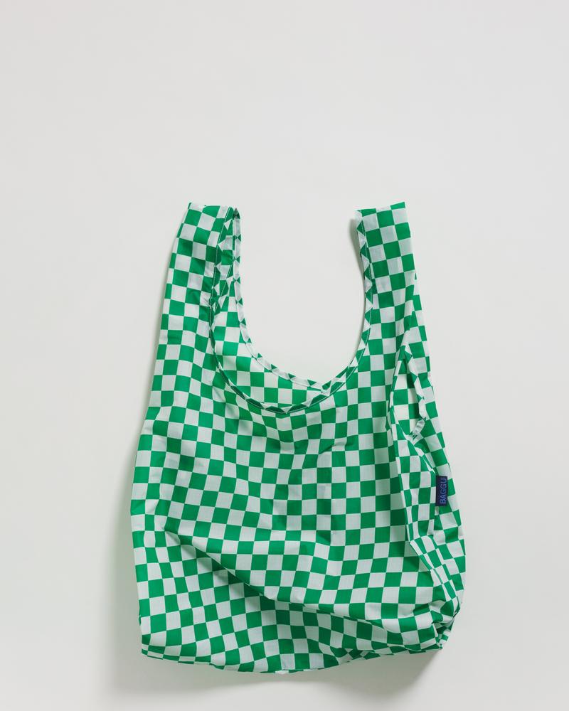 Green Checkerboard - Standard Baggu - shoparo